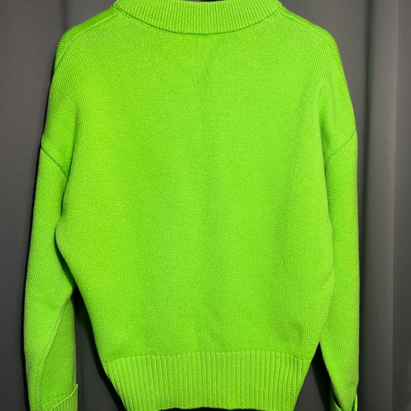 (全新) AMI 純初剪羊毛開襟罩衫 韓系寬版毛衣 愛心毛衣 潮流毛衣 中性服飾 S號-8