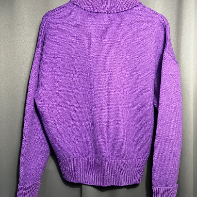 (二手) AMI 純初剪羊毛開襟罩衫 韓系寬版毛衣 愛心毛衣 潮流毛衣 中性服飾 S號-8