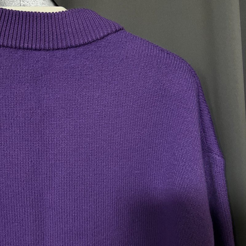 (二手) AMI 純初剪羊毛開襟罩衫 韓系寬版毛衣 愛心毛衣 潮流毛衣 中性服飾 S號-9