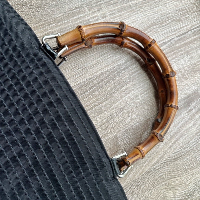 Gucci針織竹節手提托特包-1