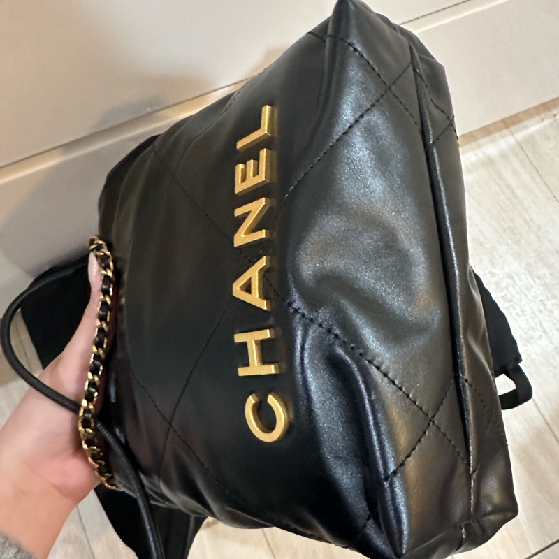 全新Chanel 香奈兒 經典 mini 22 bag 黑金 💖-3