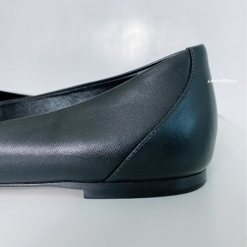 Louis Vuitton 尖頭平底鞋 黑色皮革LV-20