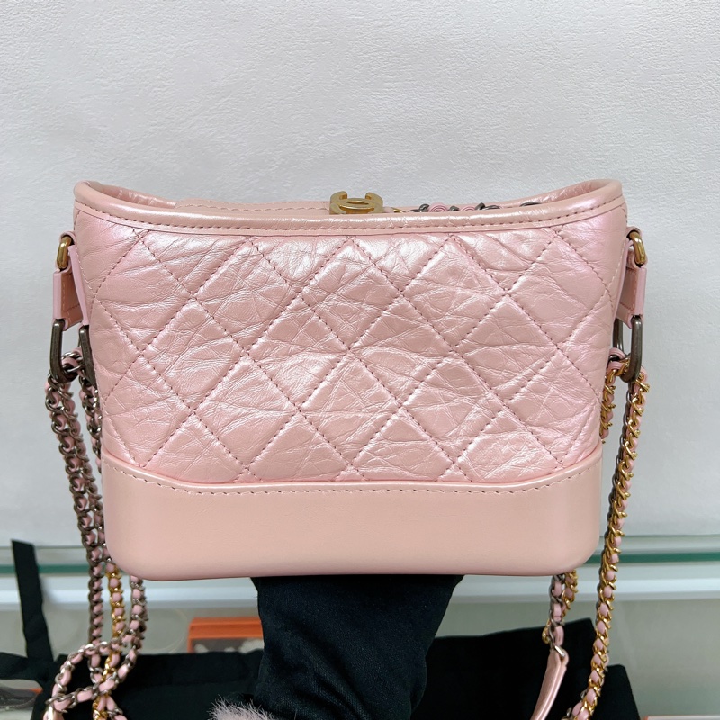 (已出) 夢幻配色🧡Chanel gabrielle hobo small 小號流浪包 珠光粉紅-2