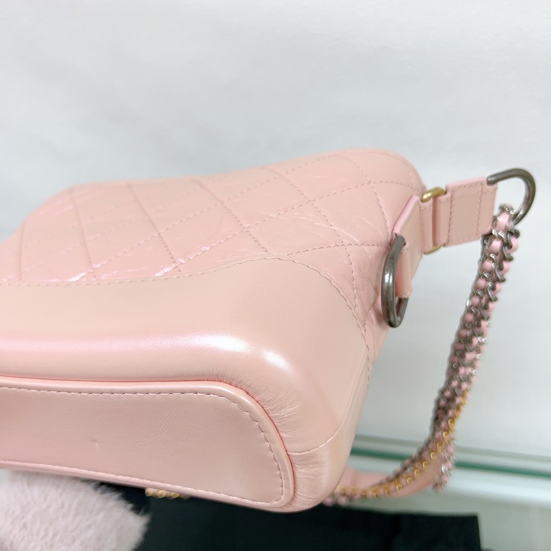 (已出) 夢幻配色🧡Chanel gabrielle hobo small 小號流浪包 珠光粉紅-6