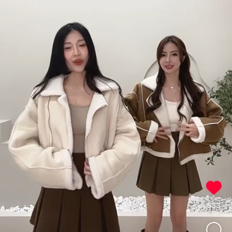 麂皮保暖外套-0