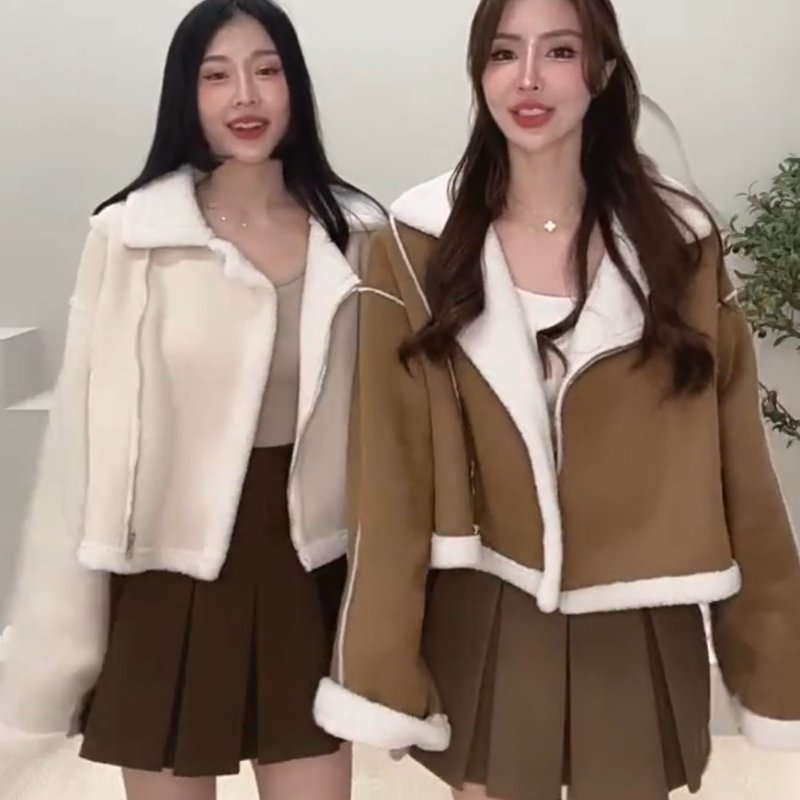 麂皮保暖外套-1