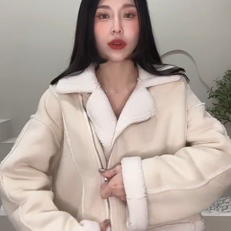 麂皮保暖外套-3