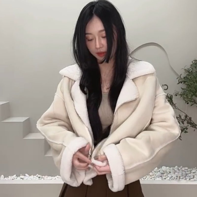 麂皮保暖外套-4