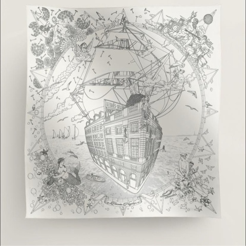 Hermès Flagship 90絲巾