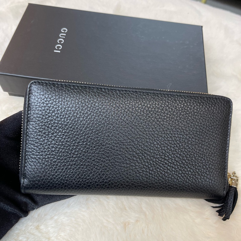 Gucci 黑色 長銀包-1