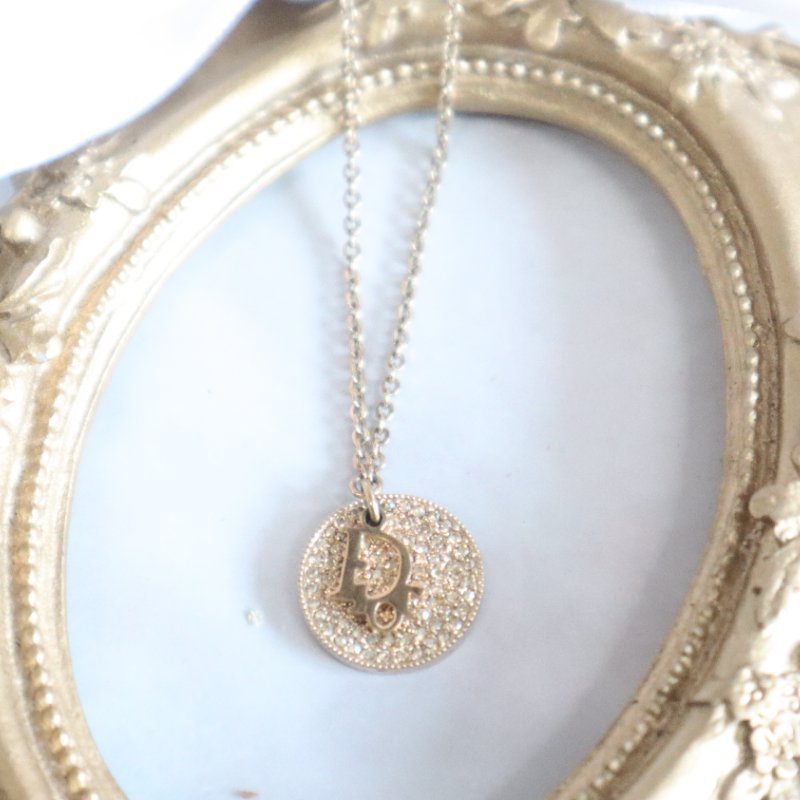 🛍️🎁 雙11🔥 11月新品上架 🔥💖新品上架 現貨 🔥💖 ✨Christian Christian Dior Necklacr Dior 金色閃石頸鏈 Dior 頸鏈-1