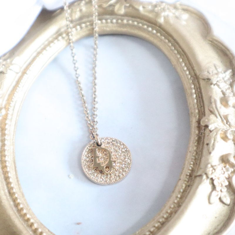 🛍️🎁 雙11🔥 11月新品上架 🔥💖新品上架 現貨 🔥💖 ✨Christian Christian Dior Necklacr Dior 金色閃石頸鏈 Dior 頸鏈-2