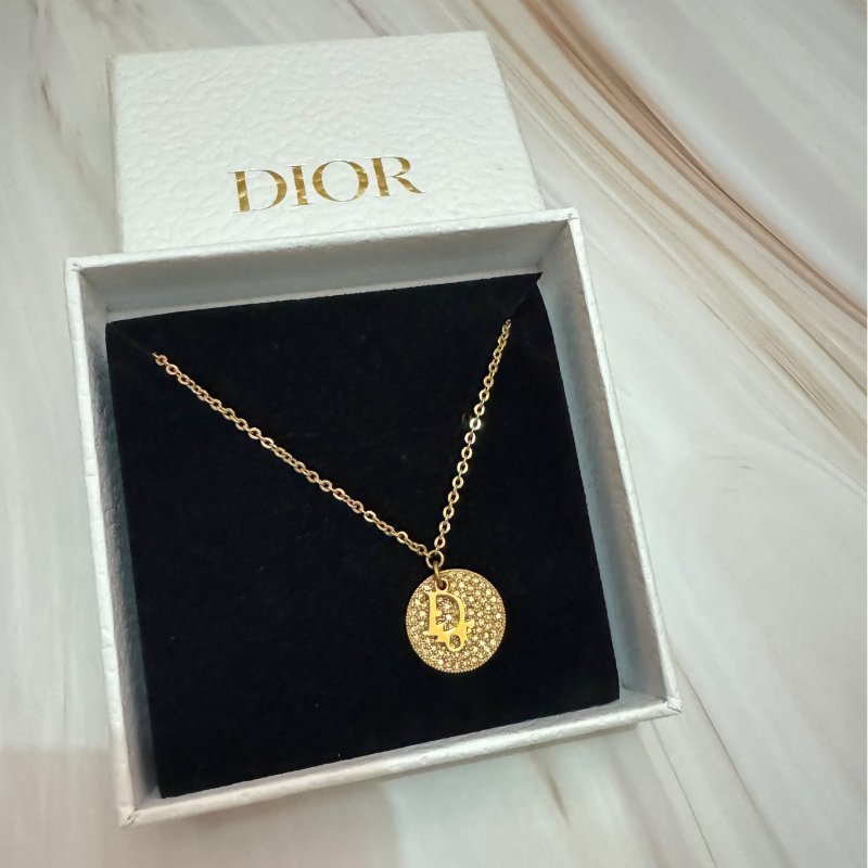 🛍️🎁 雙11🔥 11月新品上架 🔥💖新品上架 現貨 🔥💖 ✨Christian Christian Dior Necklacr Dior 金色閃石頸鏈 Dior 頸鏈-12