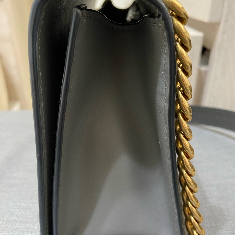 Prada 灰藍色鏈條小包-11