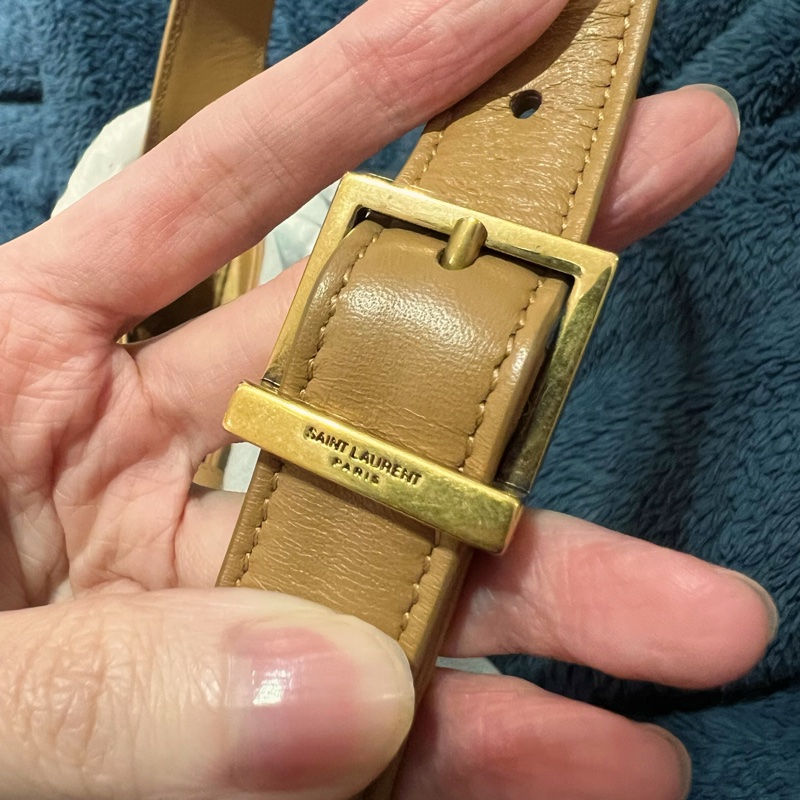 Saint Laurent YSL le5a7 金棕色腋下包-7