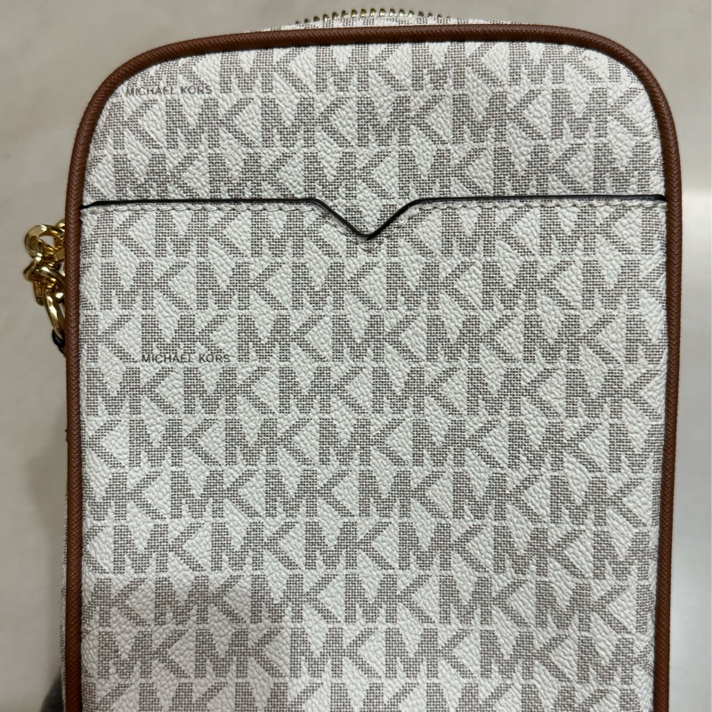 Michael Kors 老花白雙層鏈條方包-10