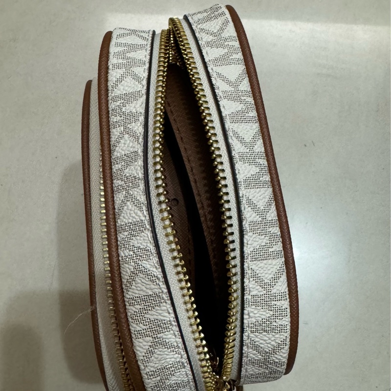 Michael Kors 老花白雙層鏈條方包-12