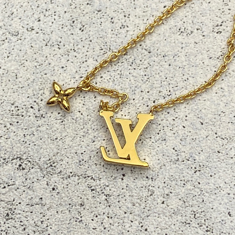 LV lconic 金色鑲鑽LV項鍊-7