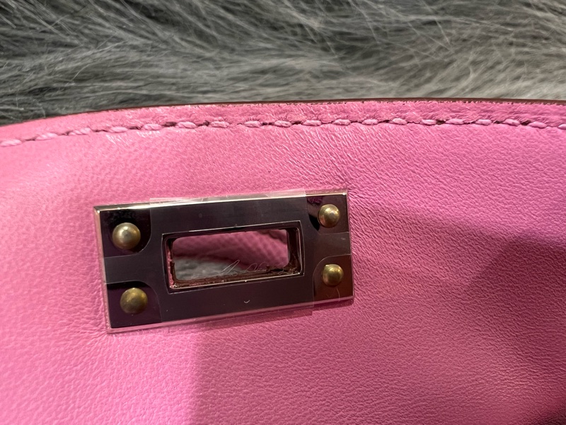 Hermes Mini kelly 2 5P Pink 粉色 粉紫色 銀釦 Epsom皮 外縫 Mini Kelly2 手提包 凱莉包 斜背包 肩背包 小包-20
