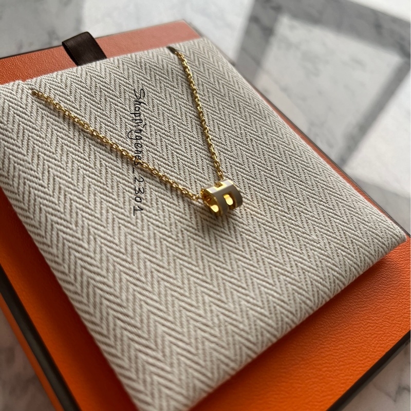 愛馬仕 Hermes 奶茶金 mini h pop 項鍊❗️尚未抵台-6