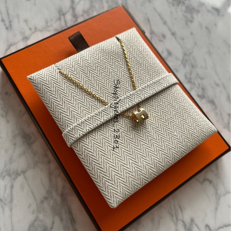 愛馬仕 Hermes 奶茶金 mini h pop 項鍊❗️尚未抵台-8