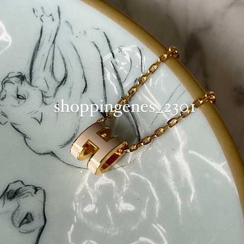 愛馬仕 Hermes 奶茶金 mini h pop 項鍊❗️尚未抵台