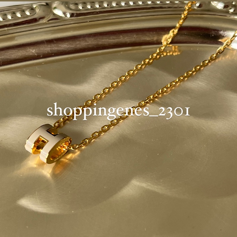 愛馬仕 Hermes 奶茶金 mini h pop 項鍊❗️尚未抵台-2