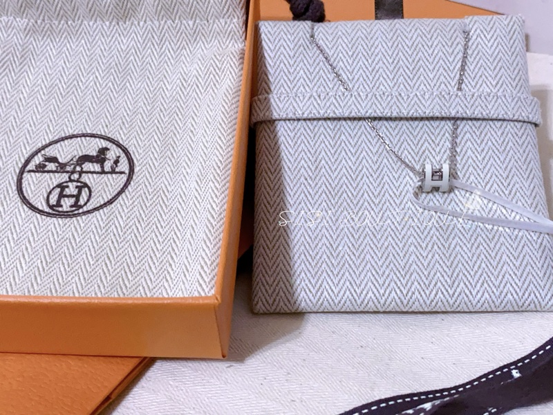 Hermes Mini Pop H白銀項鍊-0
