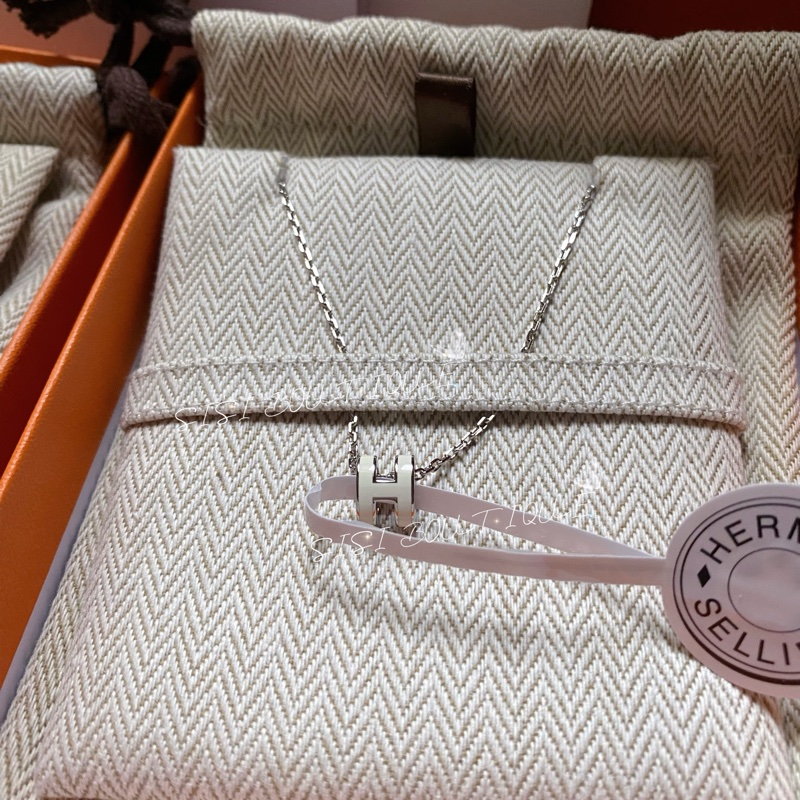 Hermes Mini Pop H白銀項鍊-2