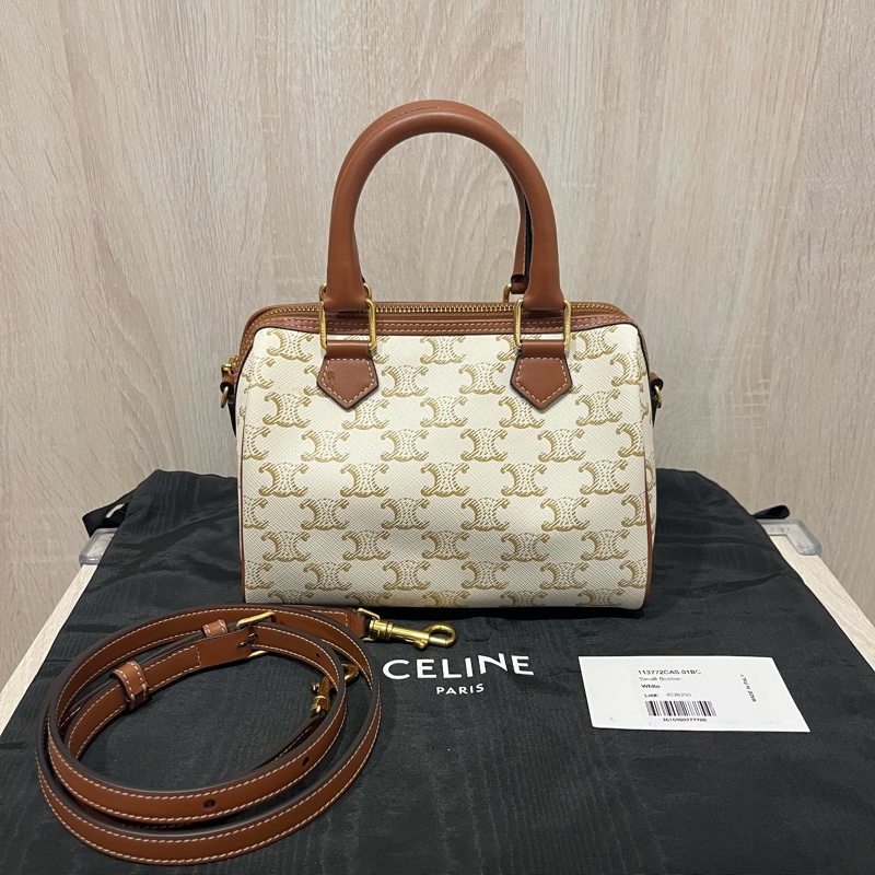 CELINE 白老花波士頓包-0