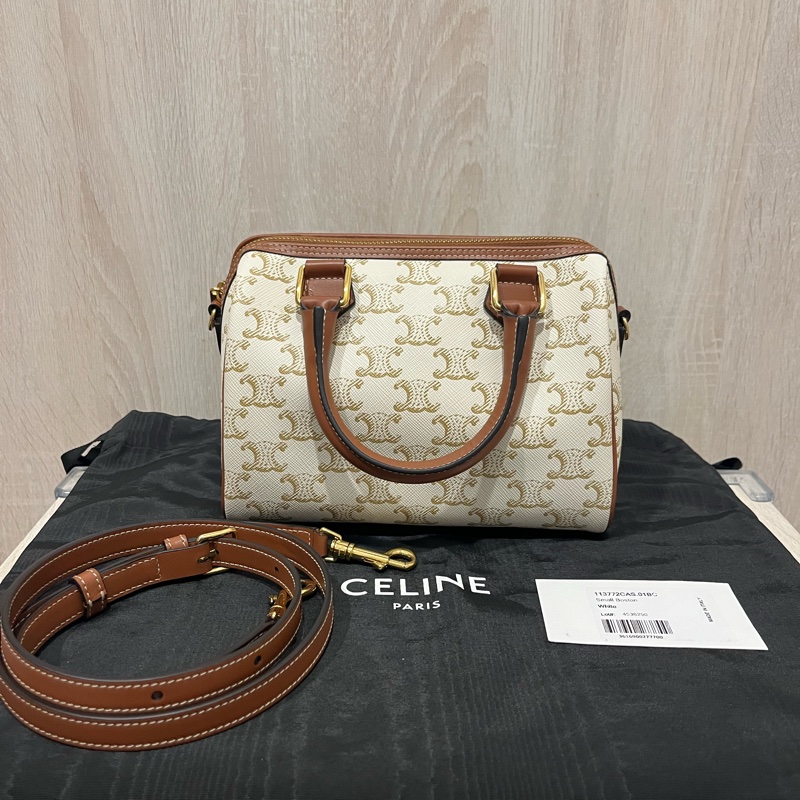CELINE 白老花波士頓包-1