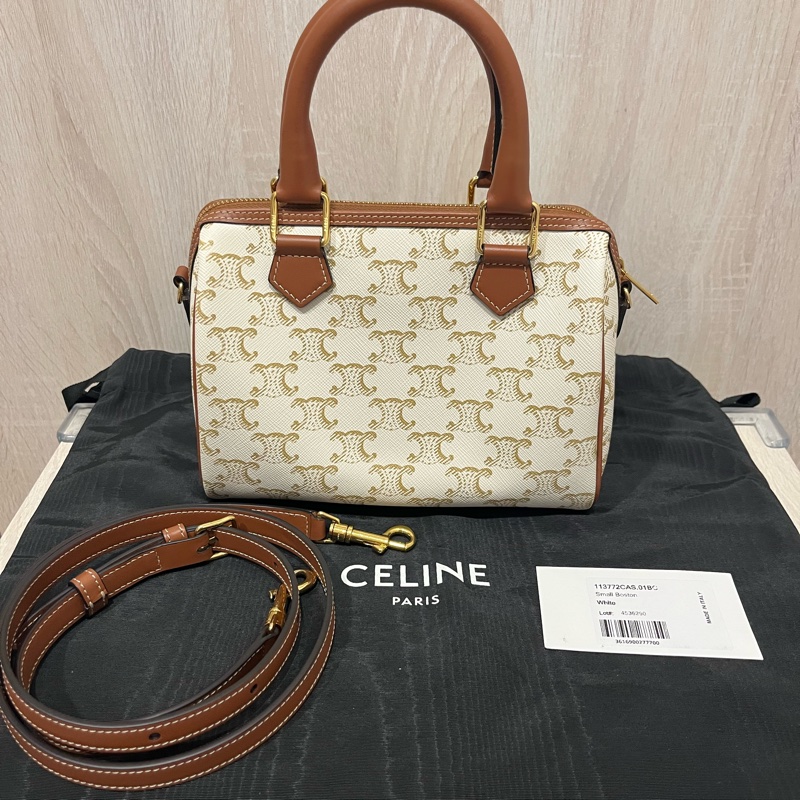 CELINE 白老花波士頓包-2