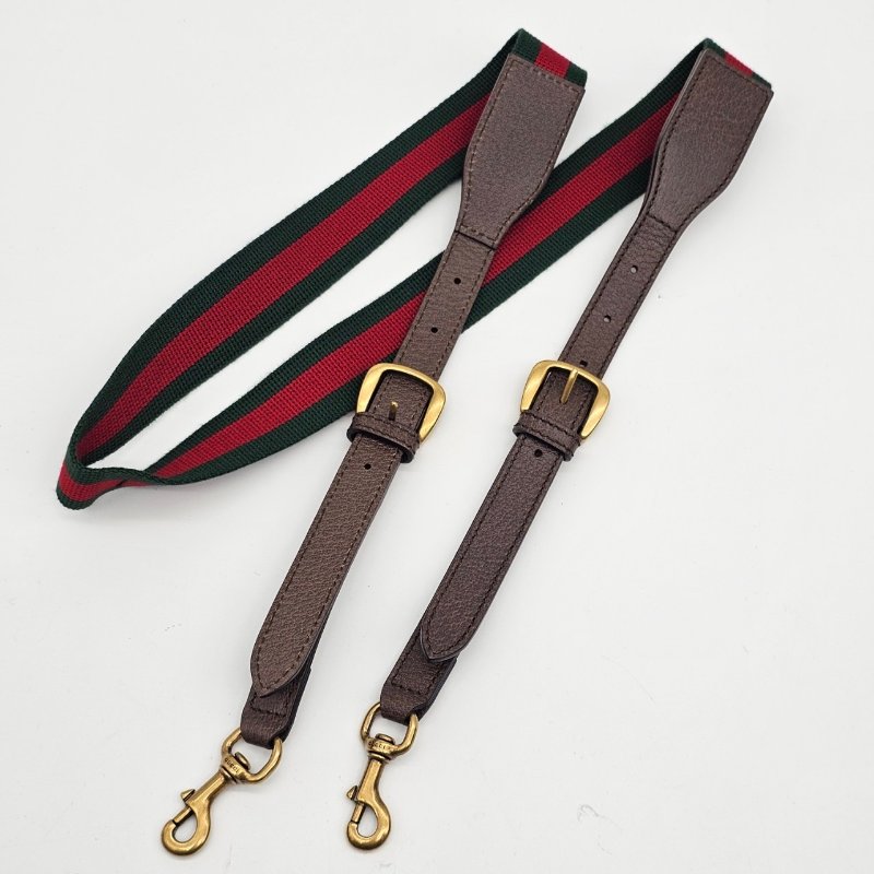 GUCCI 古馳 卡其咖 帆布 皮革飾邊 虎頭 束口 手提包/肩背包/後背包-11