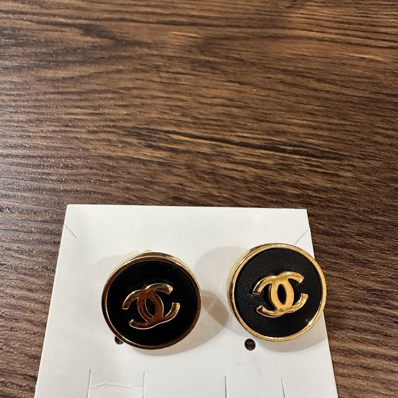 Chanel 圓形CC經典款式 耳夾 vintage-6