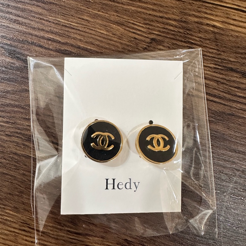 Chanel 圓形CC經典款式 耳夾 vintage-7