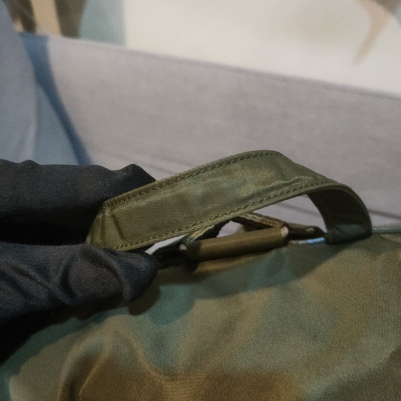 【8成新】㊣✨PRADA✨普拉達 軍綠色 掀蓋式 皮革 輕量 帆布 後背包/二手包/二手精品/保證正品🌳二手樹屋🌳-5