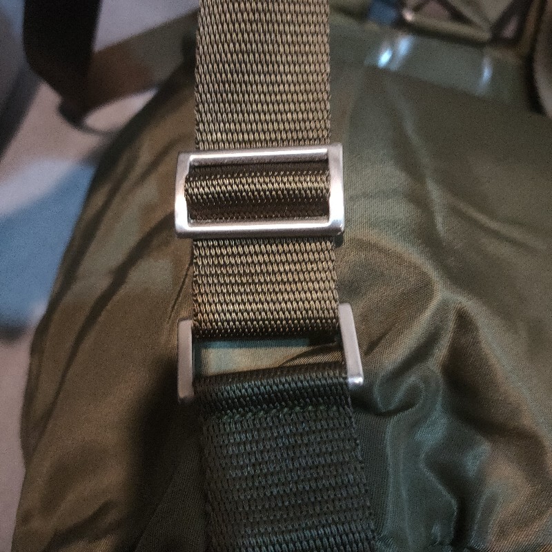 【8成新】㊣✨PRADA✨普拉達 軍綠色 掀蓋式 皮革 輕量 帆布 後背包/二手包/二手精品/保證正品🌳二手樹屋🌳-20