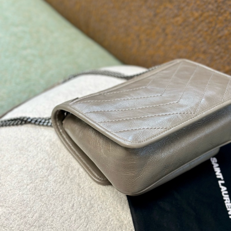 🔥爆款秒殺價釋出🔥#Ysl baby #niki #大象灰 新款 #D釦✨近全新、五金膜沒撕-12