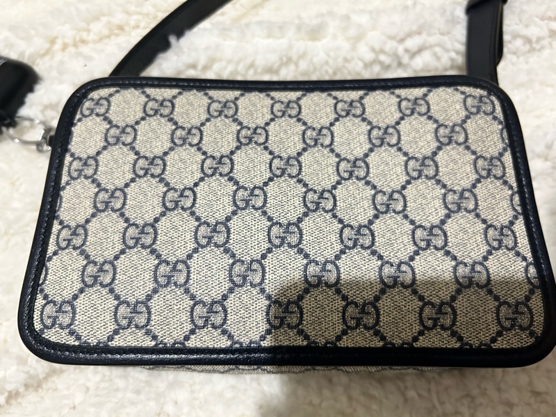 Gucci interlocking G 老花相機包(藍色）-1