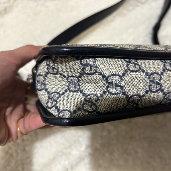 Gucci interlocking G 老花相機包(藍色）-8