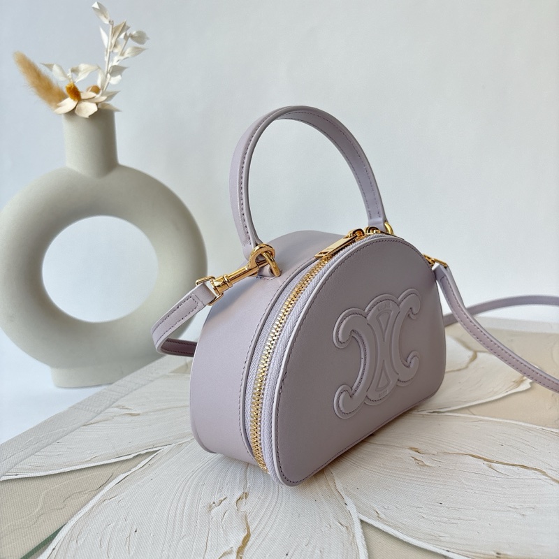 Celine 牛皮 半圓硬盒 側背包-2