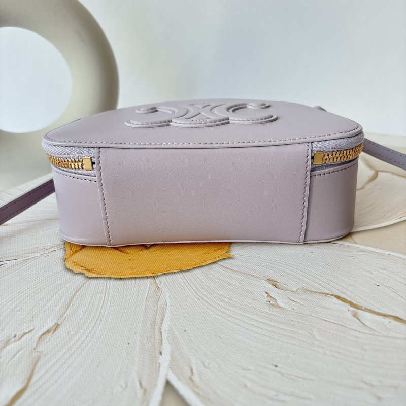 Celine 牛皮 半圓硬盒 側背包-4