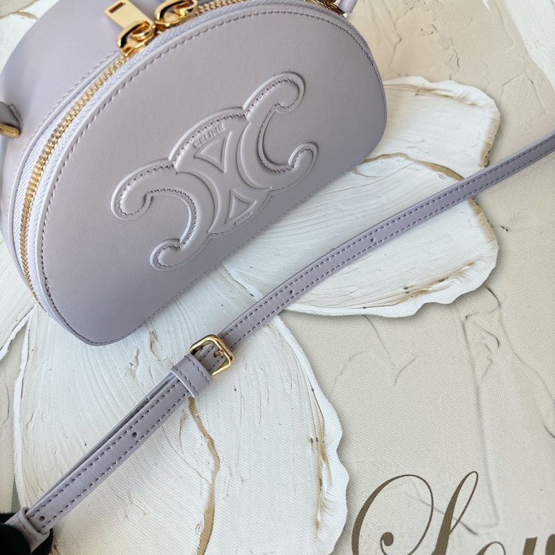 Celine 牛皮 半圓硬盒 側背包-6