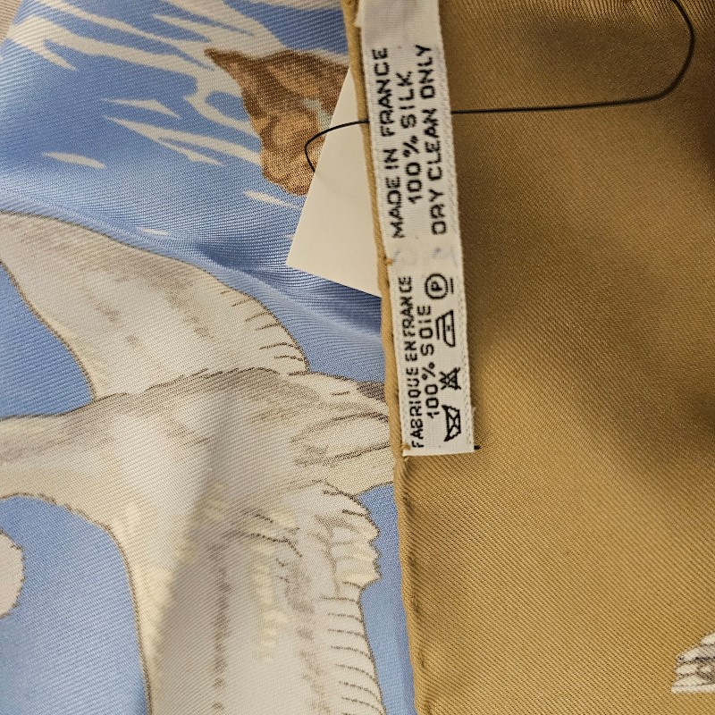 hermes 海洋海龜絲巾. LA VIE PRECIEUSE DE LA MEDITERRANEE HERMES SCARF BY ROBERT DALLET 90 CM SILK NIB-12