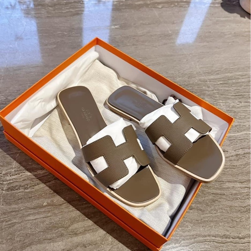 Hermes 愛馬仕 大象灰平底-0