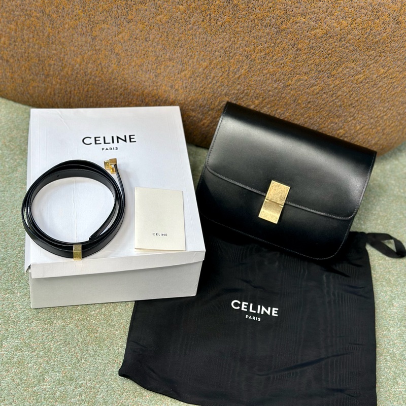 🔥全網最低價🔥#Celine #賽琳classic #box #豆腐包 #方塊包 中號-2
