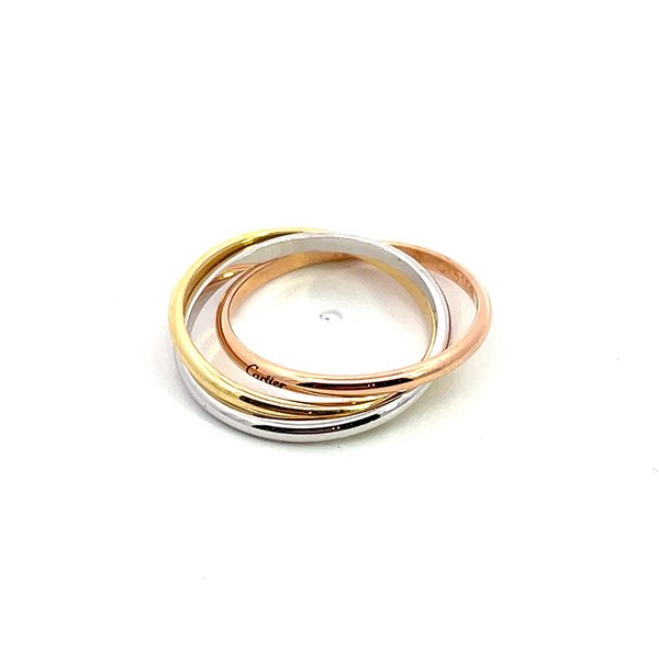 CARTIER Trinity 細款三環戒 1.5mm #49-1