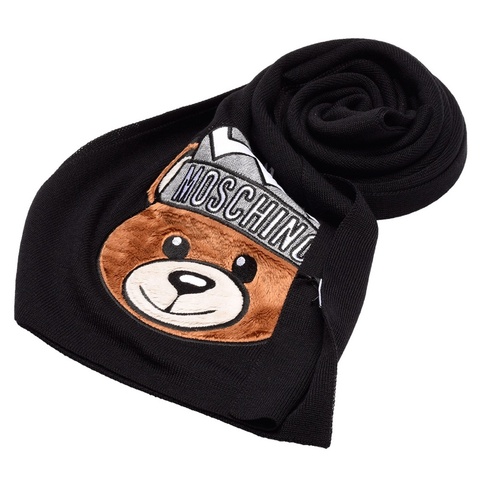 Moschino 大頭熊🐻羊毛圍巾 裸裝 已送洗