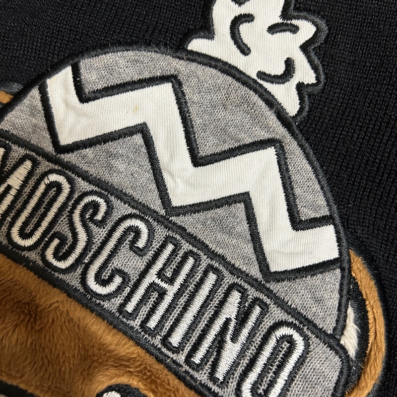 Moschino 大頭熊🐻羊毛圍巾 裸裝 已送洗-2