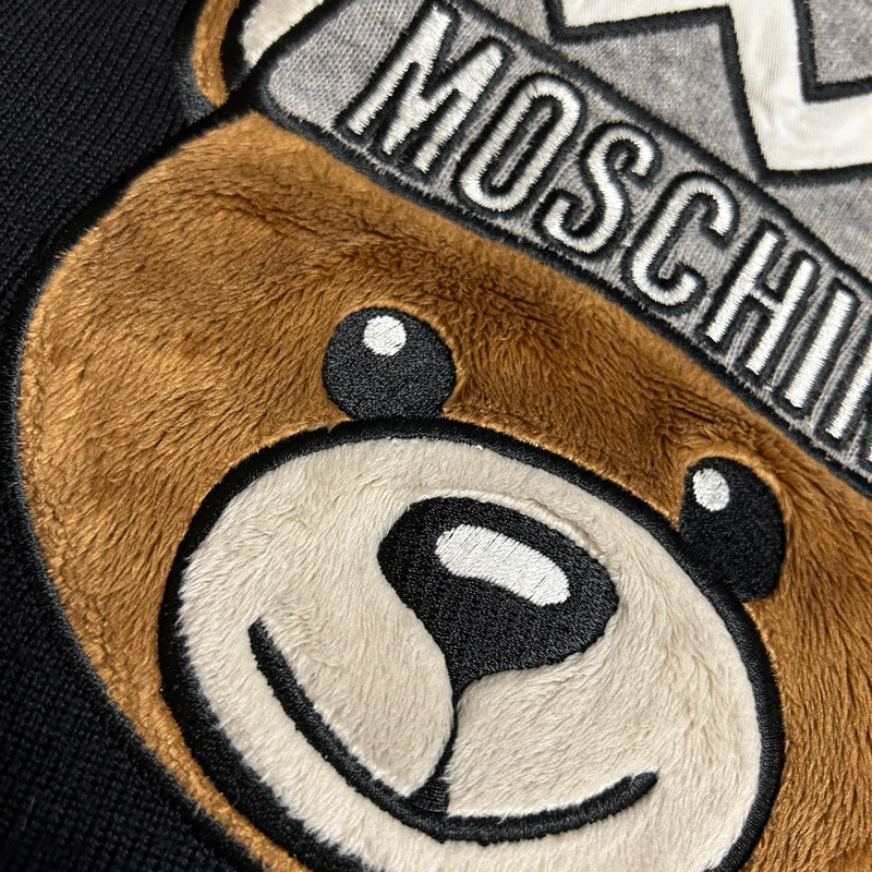 Moschino 大頭熊🐻羊毛圍巾 裸裝 已送洗-3